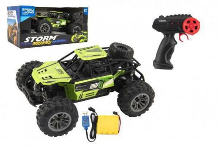 Teddies Auto RC buggy terénní 22 cm 2,4GHz na baterie + dobíjecí pack Zelené