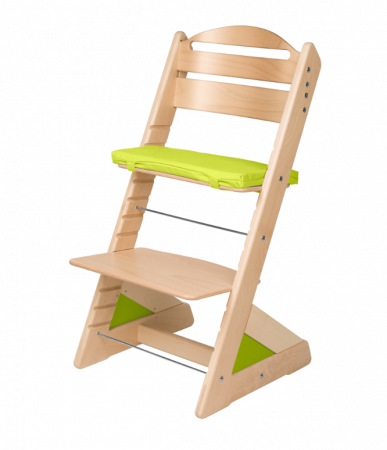 Jitro Dětská rostoucí židle Plus Buk Sv. zelený klín + zelený
