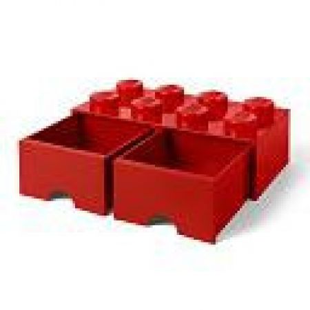 LEGO úložný box 8 s šuplíky Červená