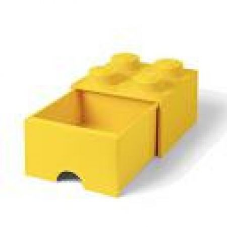 LEGO úložný box 4 s šuplíkem Žlutá