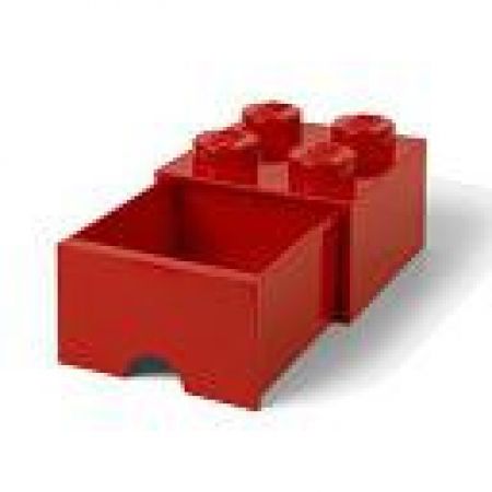 LEGO úložný box 4 s šuplíkem Červená