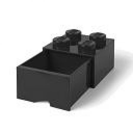 LEGO úložný box 4 s šuplíkem Černá