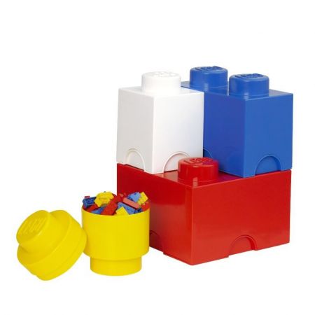 LEGO úložné boxy Multi-Pack 4 ks Červená, bílá, modrá...