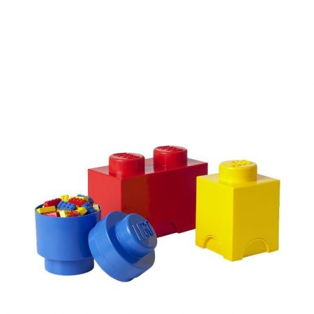 LEGO úložné boxy Multi-Pack 3 ks - Modrá, žlutá, červená
