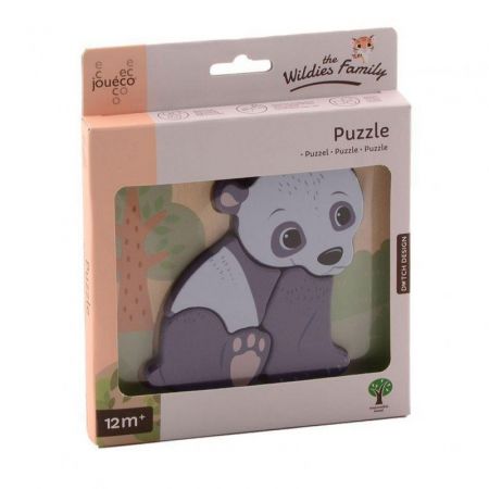 Jouéco The Wildies Family dřevěné mini puzzle Bear