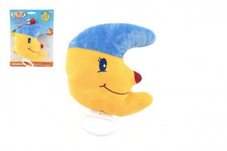 Teddies Hrající strojek natahovací plyš měsíček 16 cm