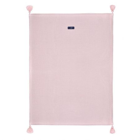 Womar Dětská bavlněná deka vafle 75x100 cm Růžová