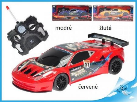 R/C auto sportovní 23 cm plná funkce na baterie se světlem 