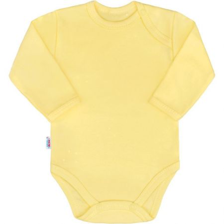 NEW BABY Kojenecké body s dlouhým rukávem New Baby Pastel žluté Vel. 62