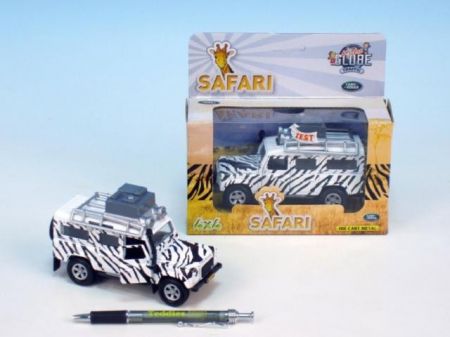 Mikro Trading Auto Land Rover safari kov 14cm na baterie 3xLR41 na zpětné natažení se světlem