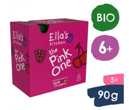 Ella's Kitchen BIO PINK ONE ovocné smoothie s dračím ovocem (5x90 g)