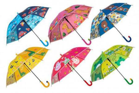 Teddies Deštník vystřelovací kov/plast mix barev 