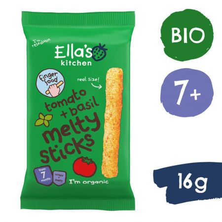 Ella's Kitchen BIO křupavé tyčky s rajčátky a bazalkou (16 g)