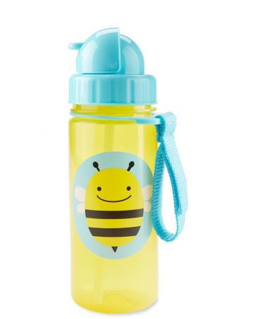 SKIP HOP Hrnek s brčkem bez PVC A BPA 12 m+ Skip Hop Zoo 385 ml Včela