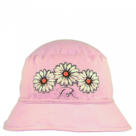 RDX Dívčí letní plátěný klobouk Kopretiny Růžový Vel. 52