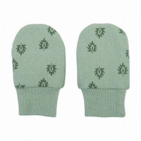 Lodger Kojenecké rukavičky Mittens Print Rib Silt Green