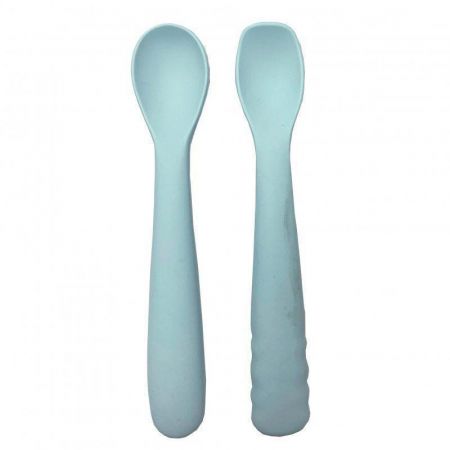 Bo Jungle Silikonové lžičky B-Spoon Shape 2 ks Pastel Blue