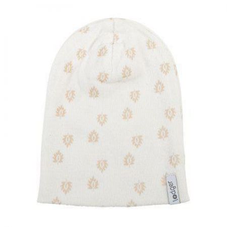 Lodger Čepička Beanie Print Rib - Cloud Dancer 1 - 2 roky