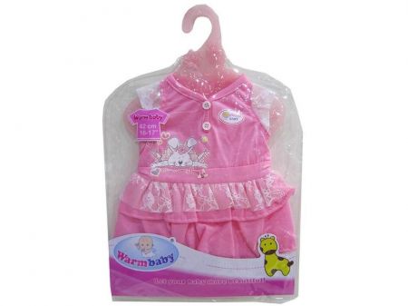 Oblečení pro panenky 42 cm Růžová s krajkou