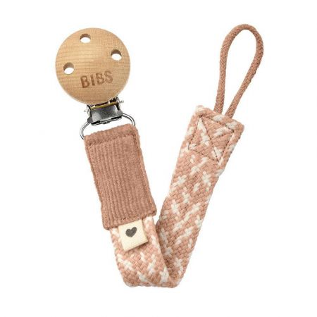 Bibs Paci Braid klip na šidítko Blush-ivory