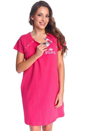 Doctor Nap Kojící noční košile růžová/korunka-mom Vel. XL