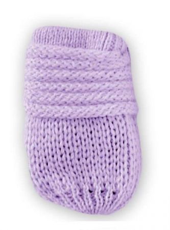Baby Nellys  Kojenecké rukavičky pletené, zimní - Vel. 56-68 (0-6 m) Baby Nellys Lila