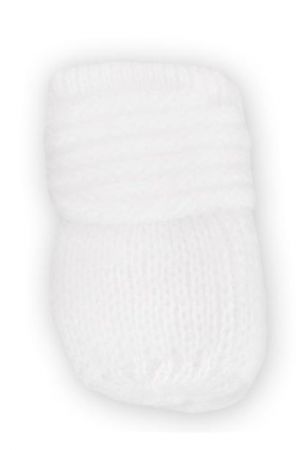 Baby Nellys  Kojenecké rukavičky pletené, zimní - Vel. 56-68 (0-6 m) Baby Nellys Bílé