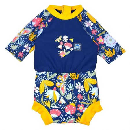 Splash About Plavky Happy Nappy kostýmek 3/4 rukáv Sunsuit Garden Delight Vel. M (3-8 měs.)