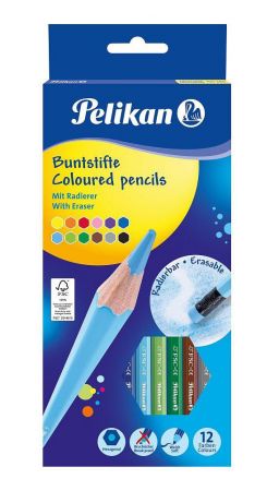 Herlitz Pelikan - Pastelky gumovatelné 12ks