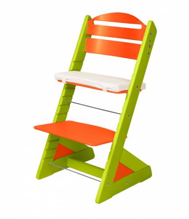 Jitro Dětská rostoucí židle Plus barevná  Sv. zelená + oranžová