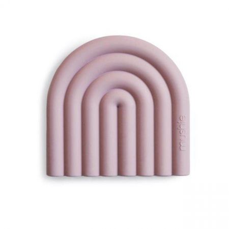 Mushie Silikonové kousátko Rainbow Mauve