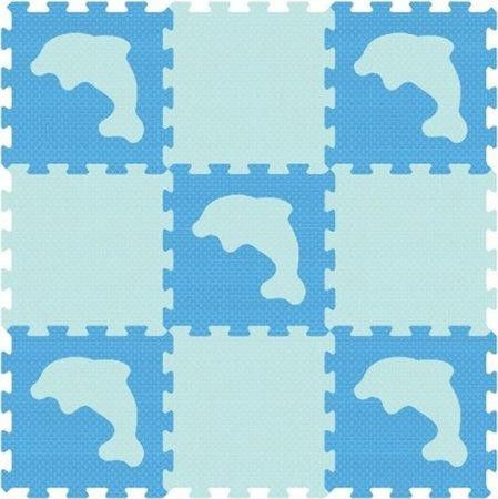 SUN TA Pěnové puzzle podlahové s delfíny 30 x 30 cm, 9ks