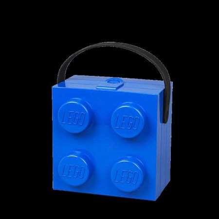 Box (nejen) na svačinu  s rukojetí LEGO Modrá