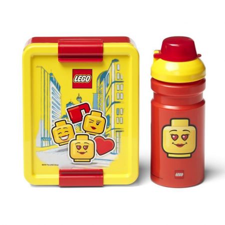 Svačinový set (box a láhev) LEGO Žlutá/Červená