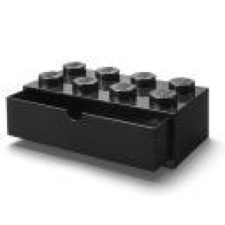 LEGO stolní box 8 se zásuvkou Černá