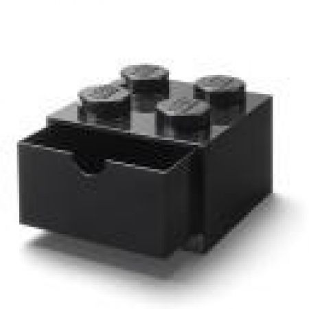 LEGO stolní box 4 se zásuvkou Černá