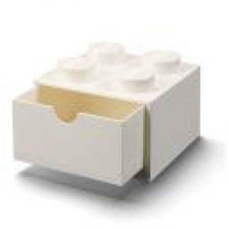 LEGO stolní box 4 se zásuvkou Bílá