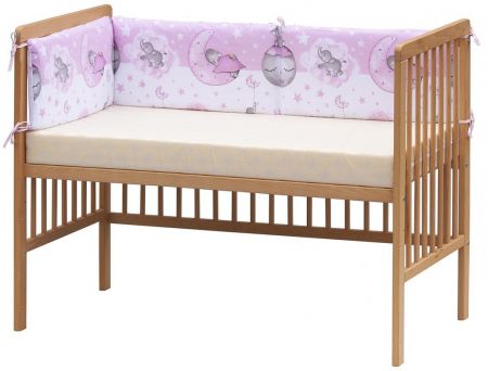 Scarlett Mantinel do postýlky 4dílný Lucy - 180 x 30 cm - růžová