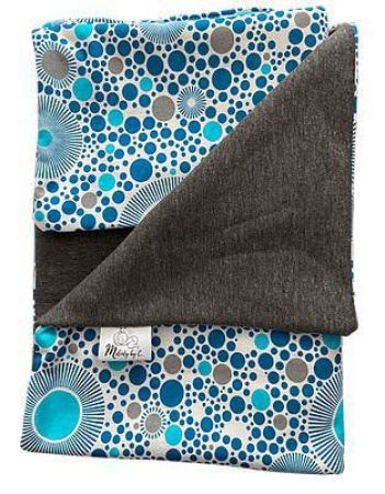 Caratti Jarní/podzimní deka Melody 70 x 85 cm Blue dots a tmavě šedá