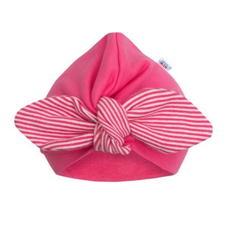 NEW BABY Dívčí čepička turban New Baby For Girls stripes Vel. 92