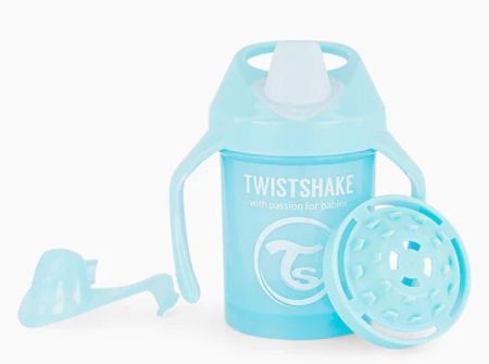 Twistshake Hrnek učící 230 ml 4 m+ Pastelově modrá