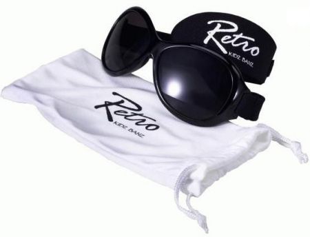 Babybanz Baby Banz KIDZ RETRO- dětské sluneční brýle 2-5 let Černé
