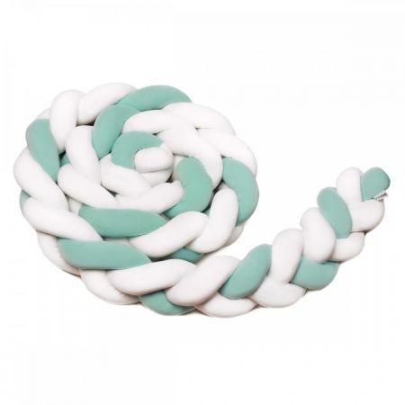 T-tomi Pletený mantinel 180 cm White + Mint