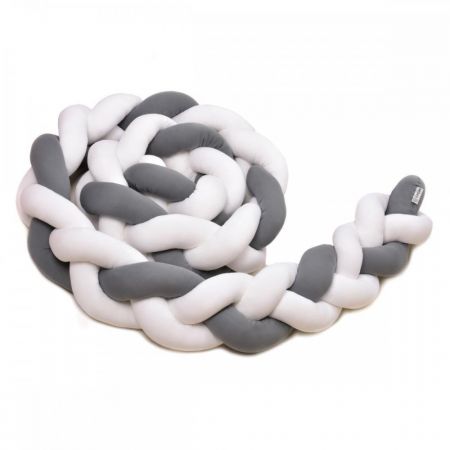T-tomi Pletený mantinel 180 cm White + Grey