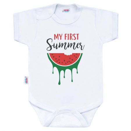 NEW BABY Body s potiskem New Baby My first Summer Vel. 68