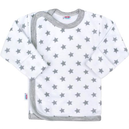 NEW BABY Kojenecká košilka New Baby Classic II šedá s hvězdičkami Vel. 68