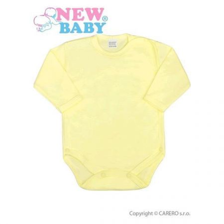 NEW BABY Kojenecké body celorozepínací New Baby Classic Žluté Vel. 56 (0-3m)