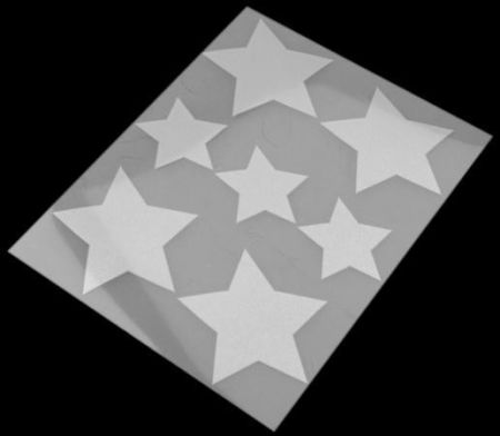 Reflexní nažehlovačky 9x12 cm  Hvězdičky