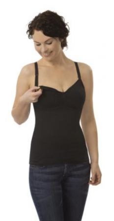 Carriwell Košilka ČERNÁ bezešvá stahovací s klipem ke kojení Černá  XL
