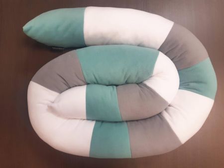 Ivemababy Relaxační válec víceúčelový 200 cm Mentolová + šedá + bílá